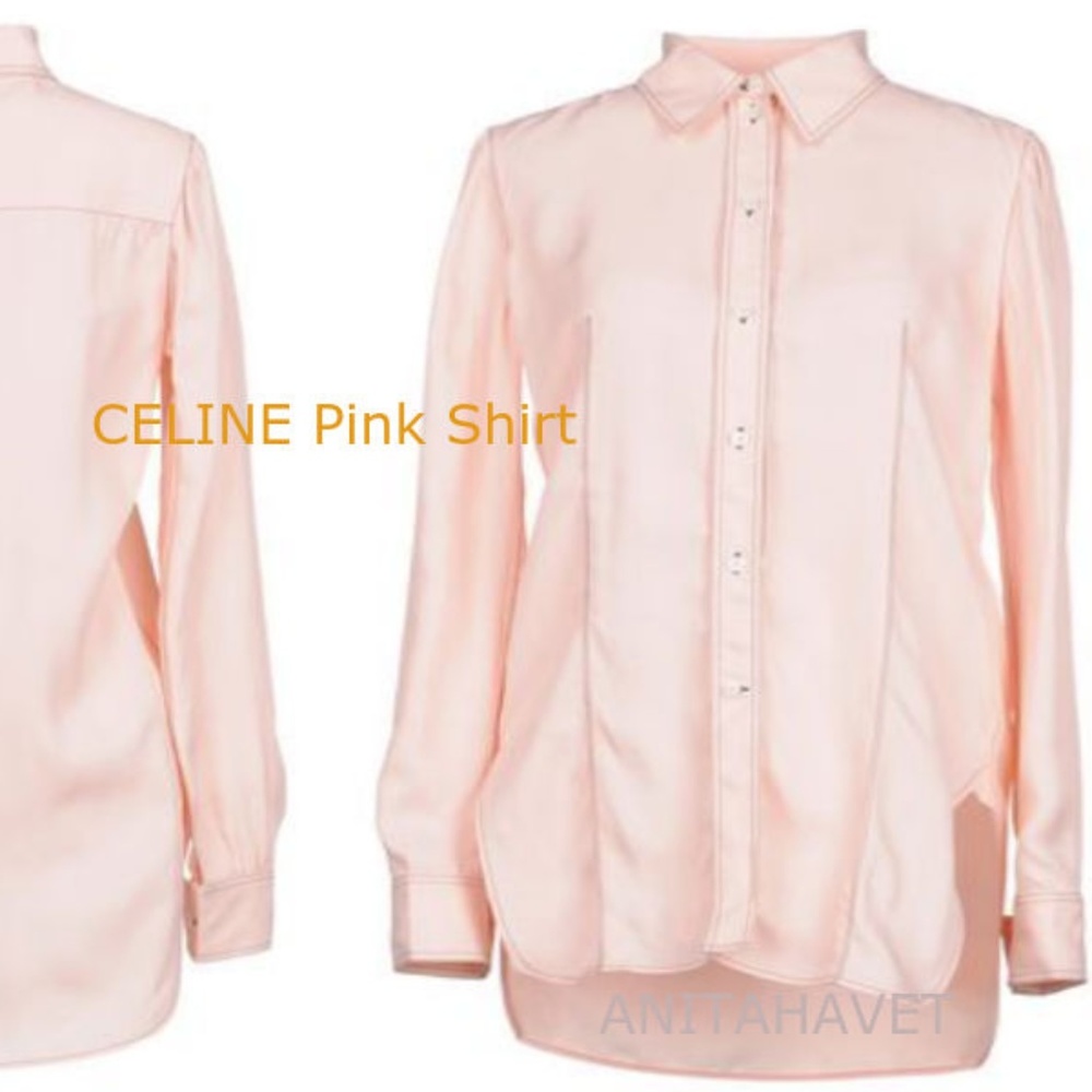 CELINE Size 38 Pink Shirt $650